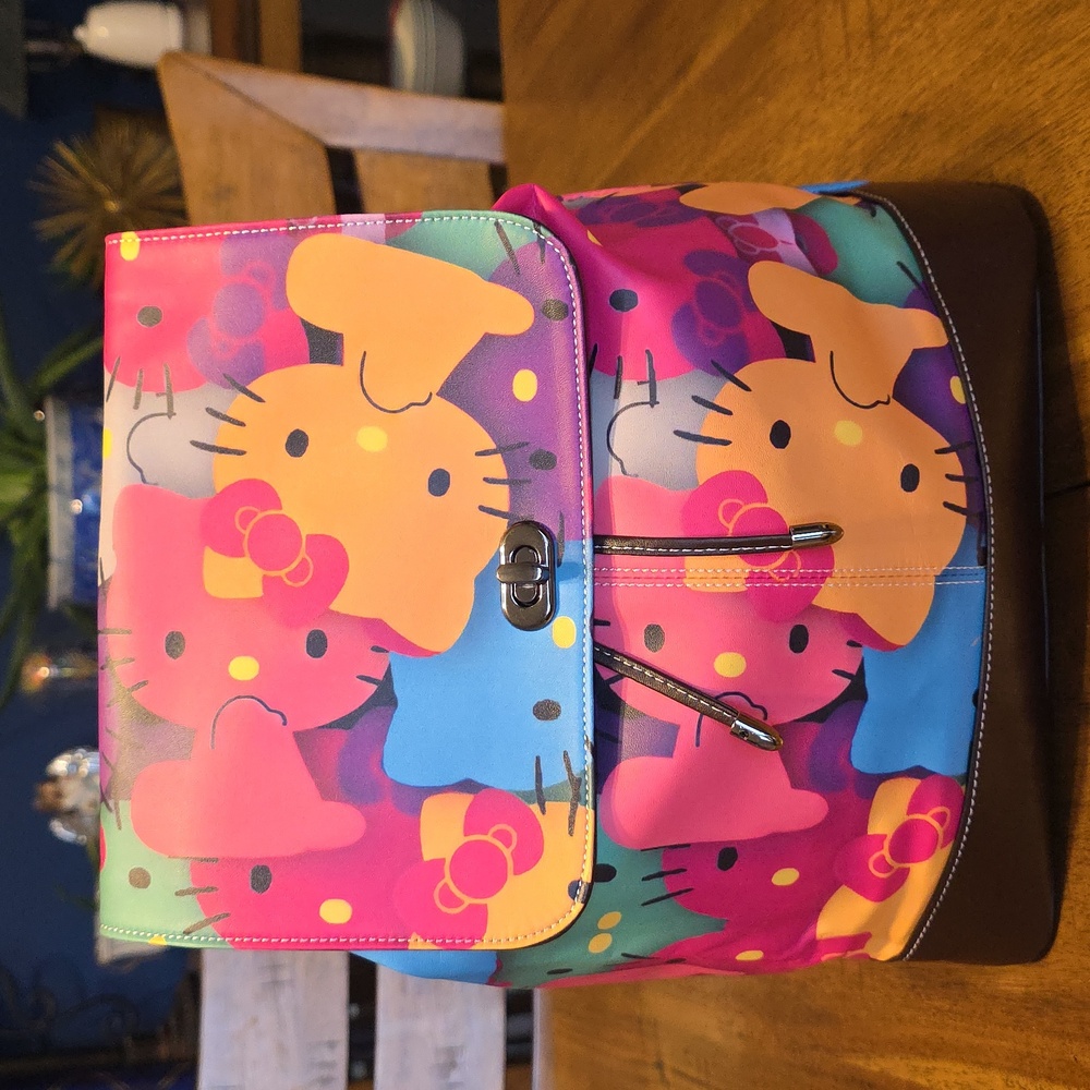 Sanrio Multicolor Hello Kitty Backpack.    NEW WITHOUT TAGS!!